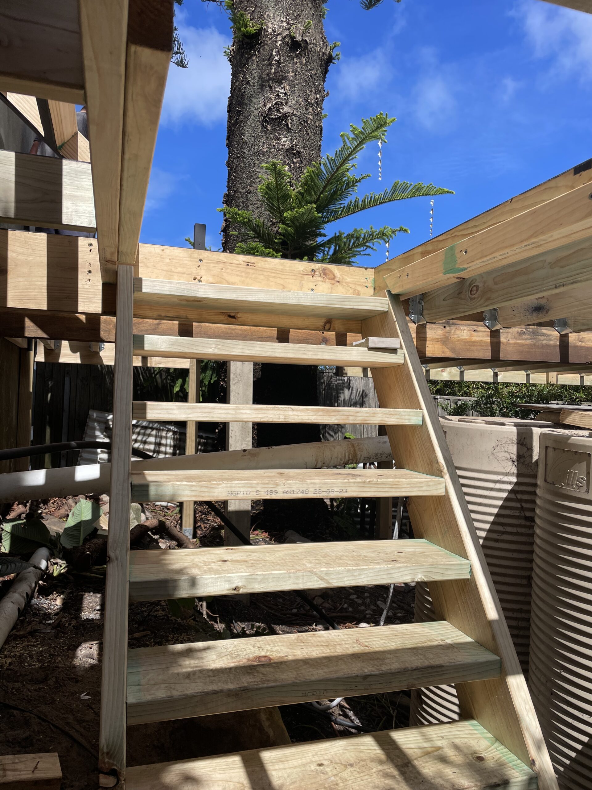 Hidden secret steps, Clovelly Millboard deck — The Decksmith