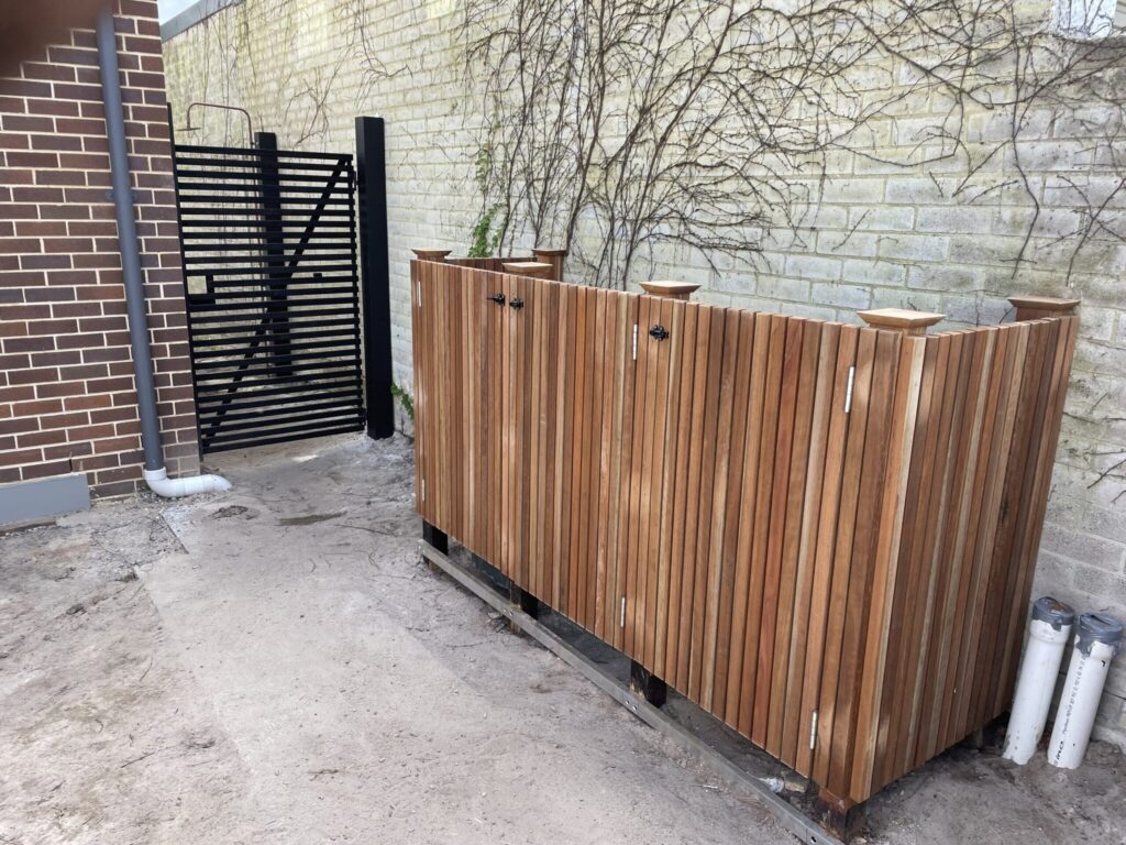 Spotted Gum bin storage bay