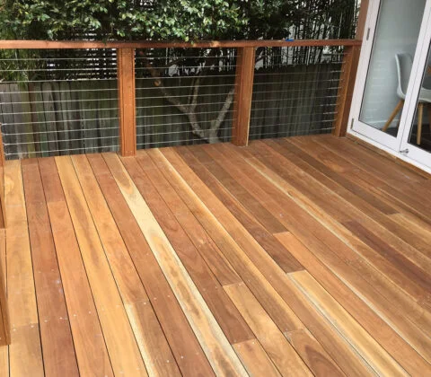 Custom Spotted Gum deck build