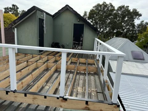 Joist tape and framing protection installed on Mascot rooftop frame