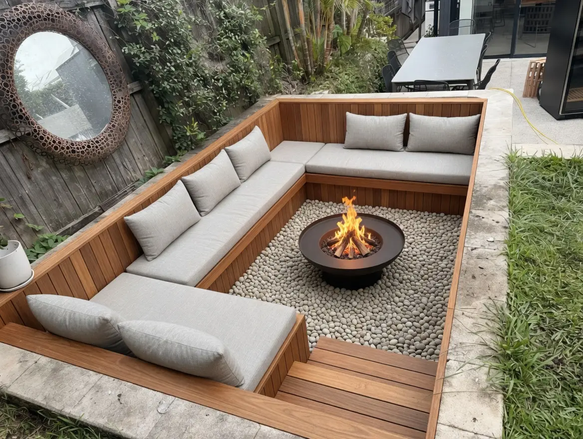 Concept design for the sunken lounge supplied at quote stage
