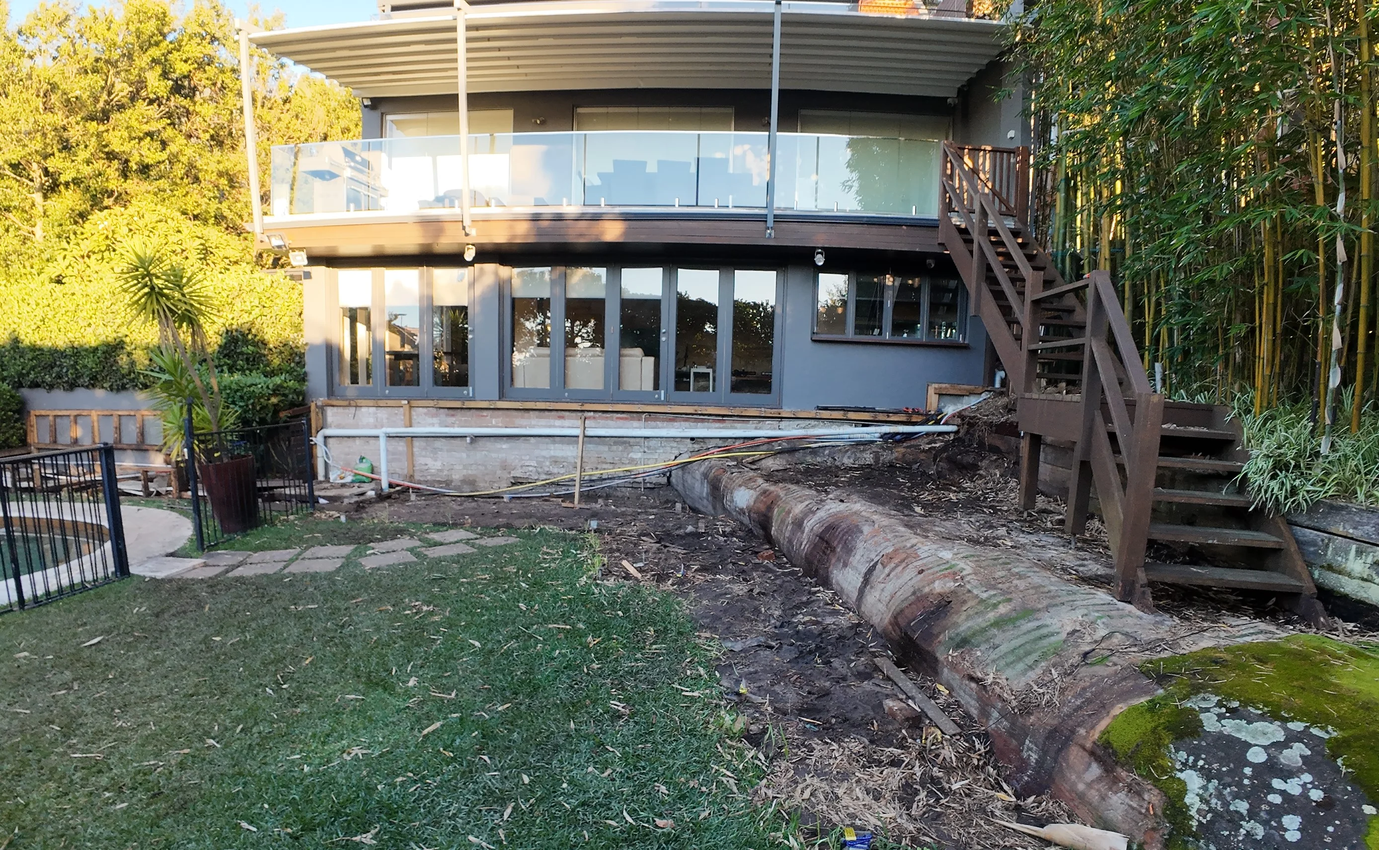 Vaucluse deck stripped back before rebuild