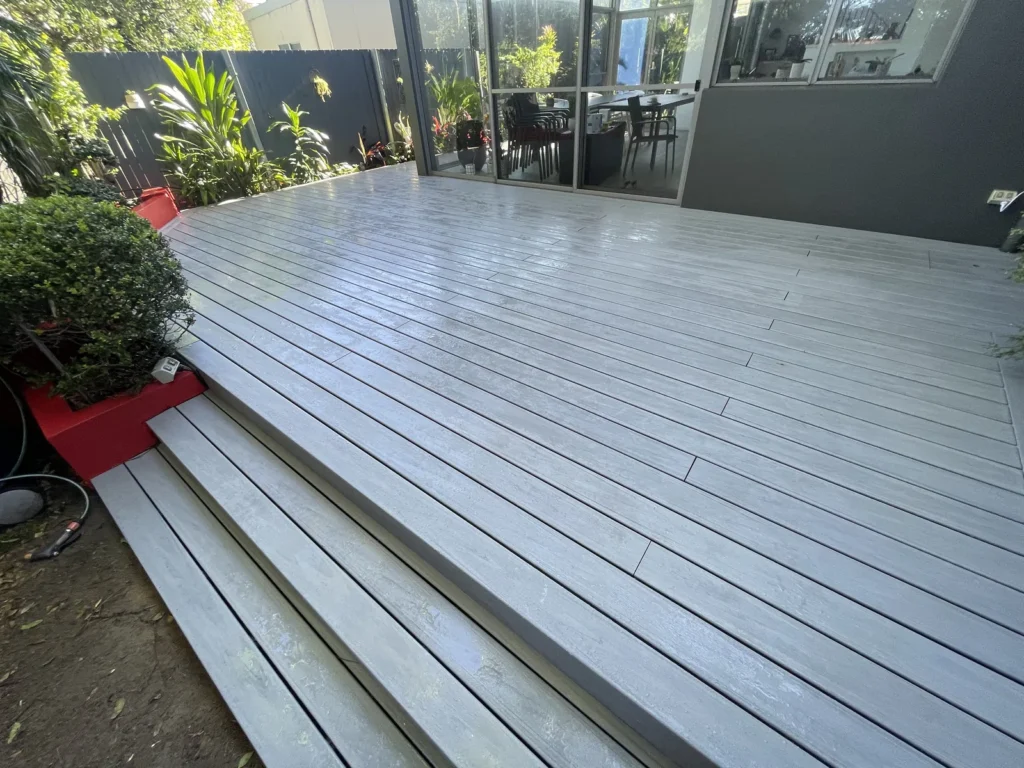 Finished Trex Lineage deck in Rainier at Kyogle Street Maroubra
