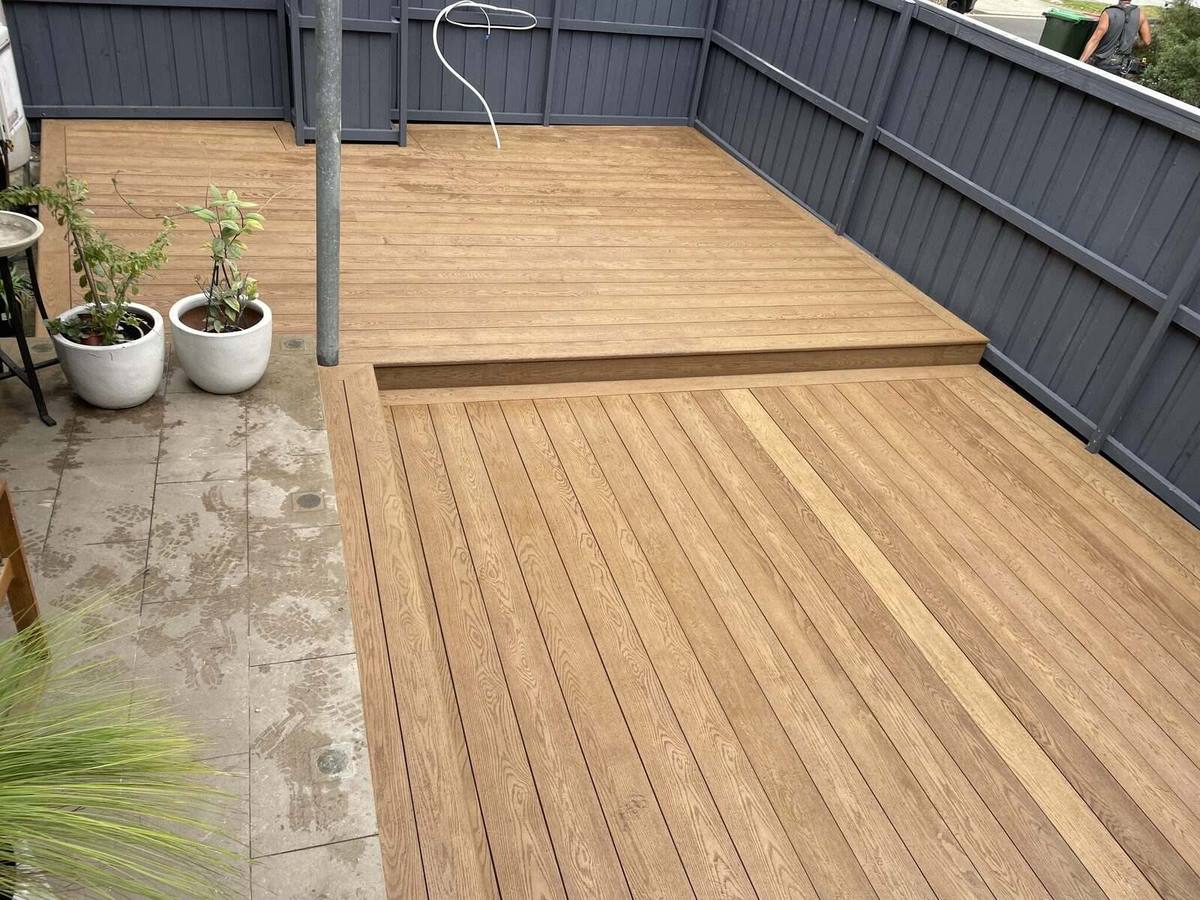 Millboard split-level deck, Matraville — The Decksmith
