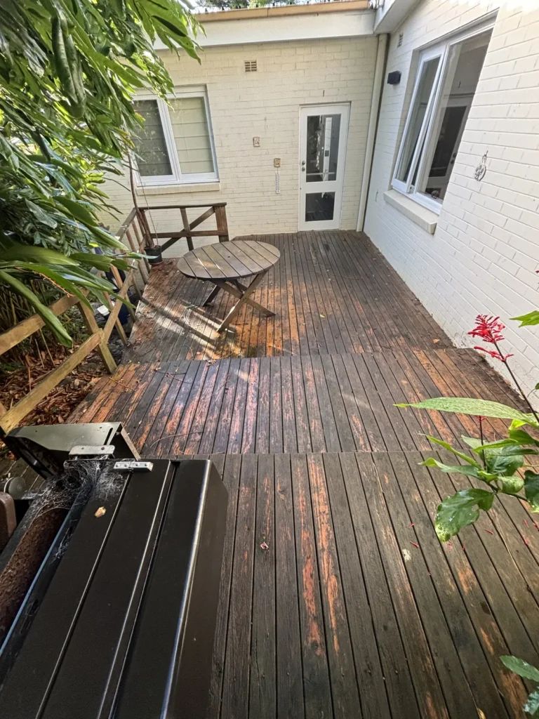 Split boards at the south end of the old timber deck, Neutral Bay