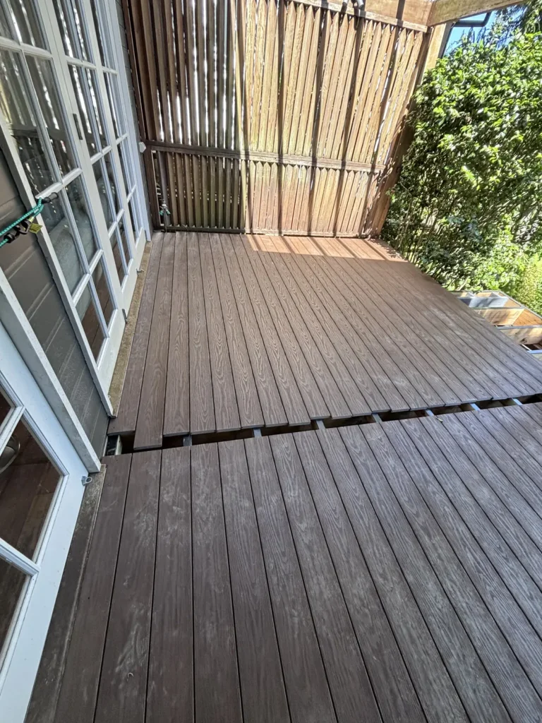WoodEvo Victorian Maple composite boards laid, Waverley deck